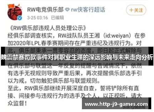 魏震禁赛罚款事件对其职业生涯的深远影响与未来走向分析 魏震禁赛罚款事件对其职业生涯的深远影响与未来走向分析